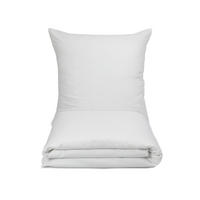 BETTWÄSCHE, 2er-Set, 80 x 80 cm + 140 x 200 cm, 80% Baumwolle, 20% Polyester, Weiß - Weiß, Naturmaterialien (140/200cm) - Zollner