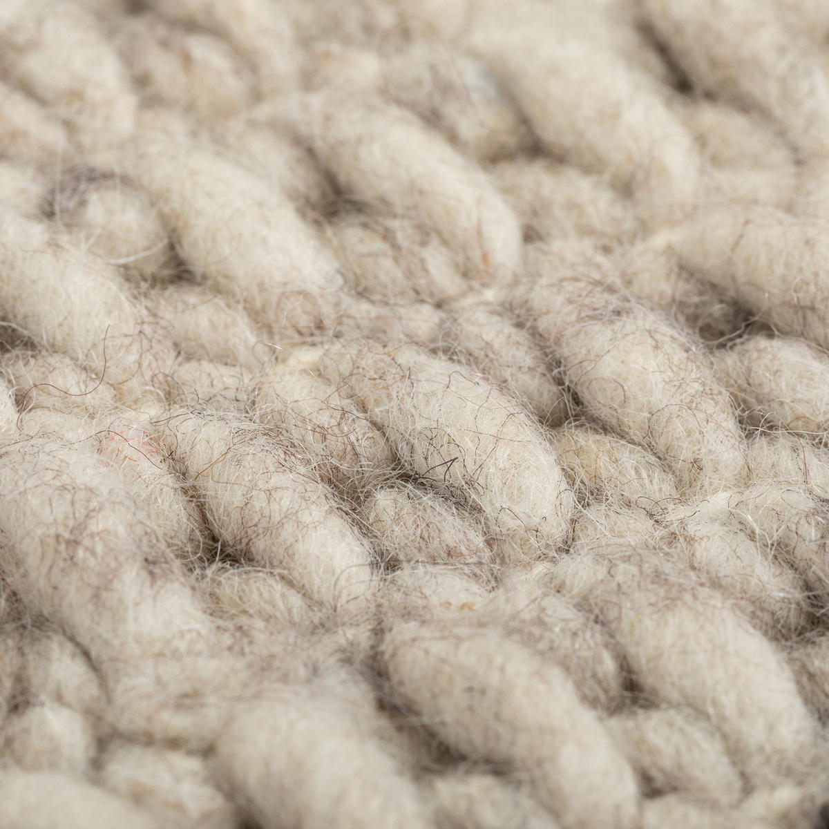 HANDWEBTEPPICH 70/70 cm Kornau - Beige, Naturmaterialien (70/140cm) - Steffensmeier