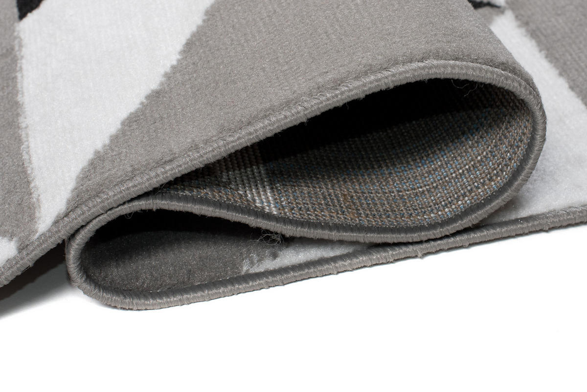 TEPPICH MAYA Grau Dreiecke Geometrisch 250/350 cm - Grau, Textil (250/350cm) - Tapiso