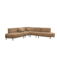 ECKSOFA Valencia - Braun, Holzwerkstoff/Textil (303/303cm) - Fun Möbel