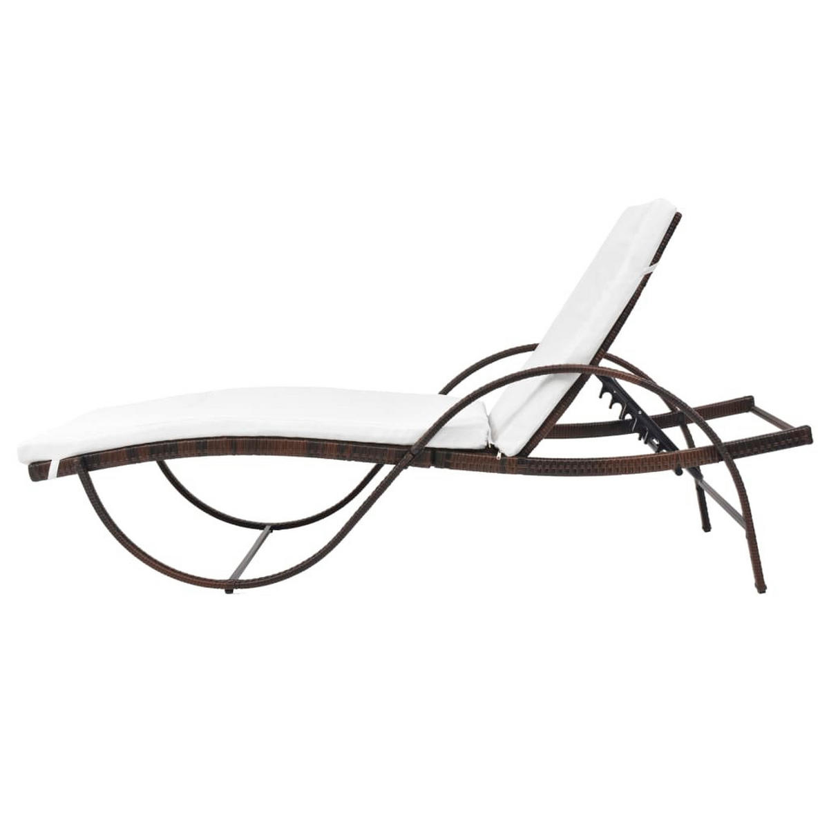 SONNENLIEGEN 2 Stk. mit Tisch Poly Rattan Braun - Braun, Kunststoff (64/56/193cm) - furnicato