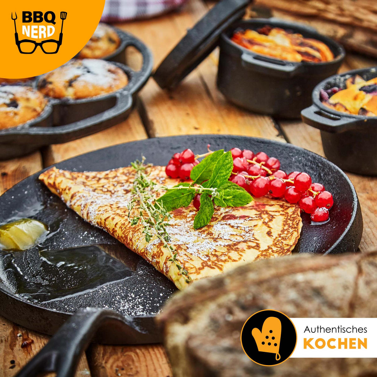 CRÈPESPFANNE GUSSEISEN Ø19cm - Schwarz, Metall (20/4/31cm) - BBQ Nerd