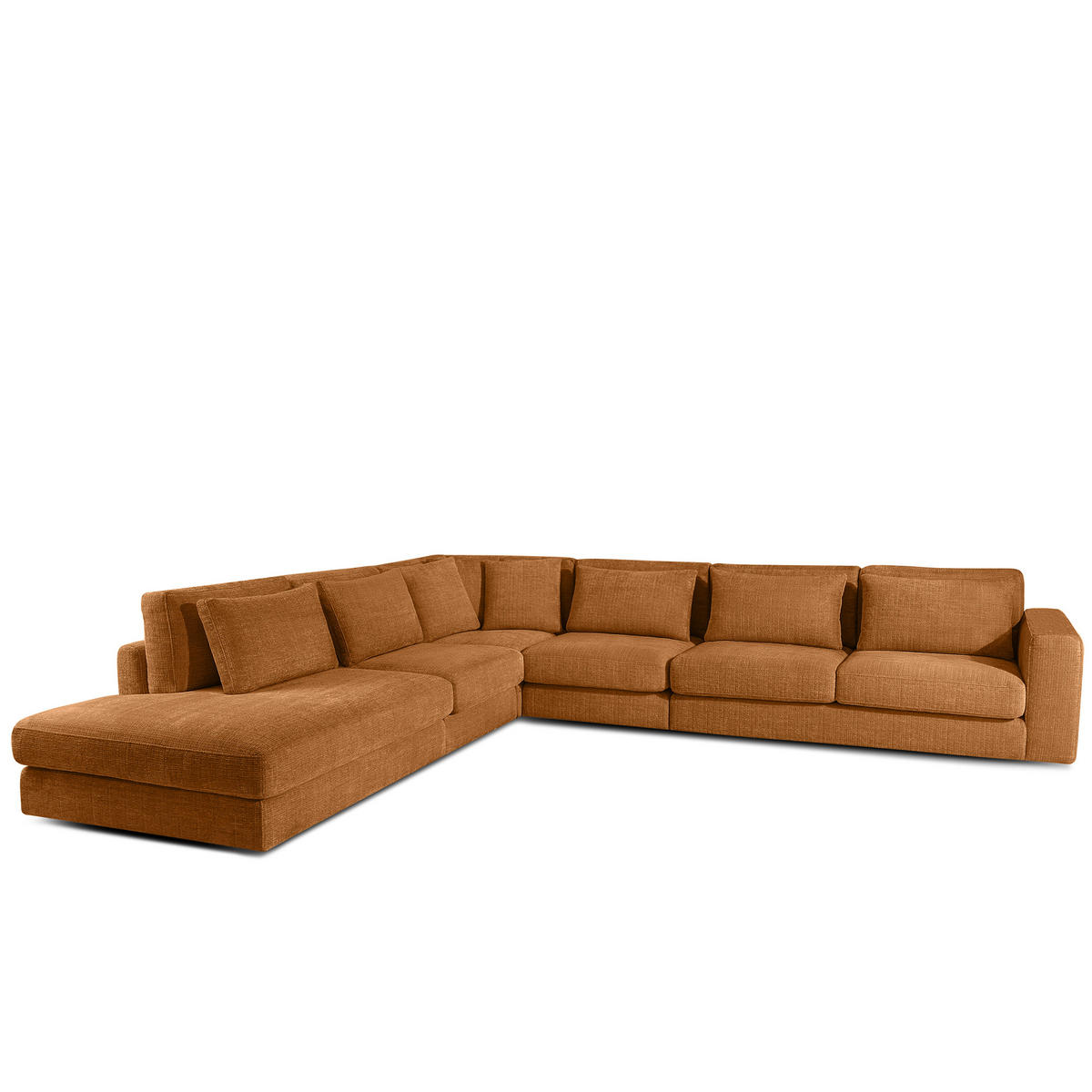 ECKSOFA XL links VERUS - Rot, Holz/Holzwerkstoff (377/328cm) - KONSIMO®