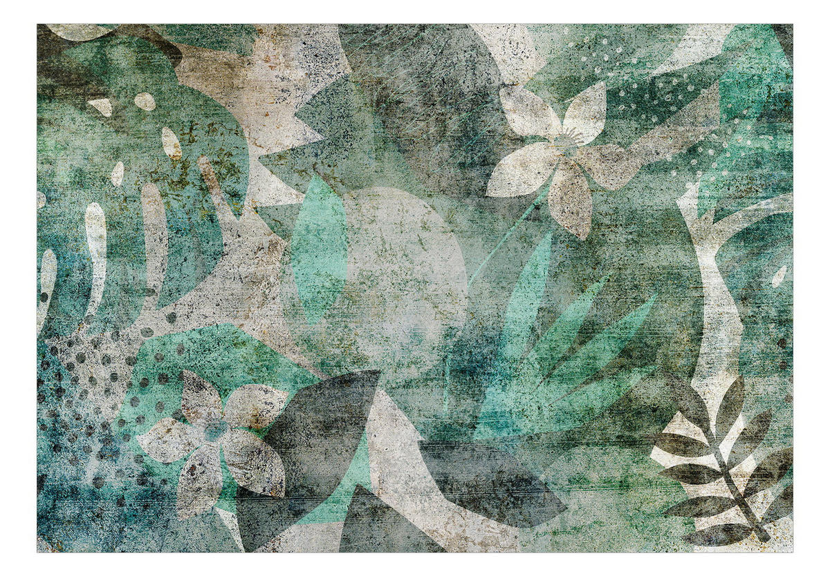 VLIESTAPETE Grün 150/105 cm - Grau/Grün, Textil (150/1cm) - KUNSTLOFT