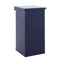 MÜLLEIMER Eckig Haiti 55 Liter 60x30x30 cm Blau - Blau, Metall (30/60/30cm) - PROREGAL
