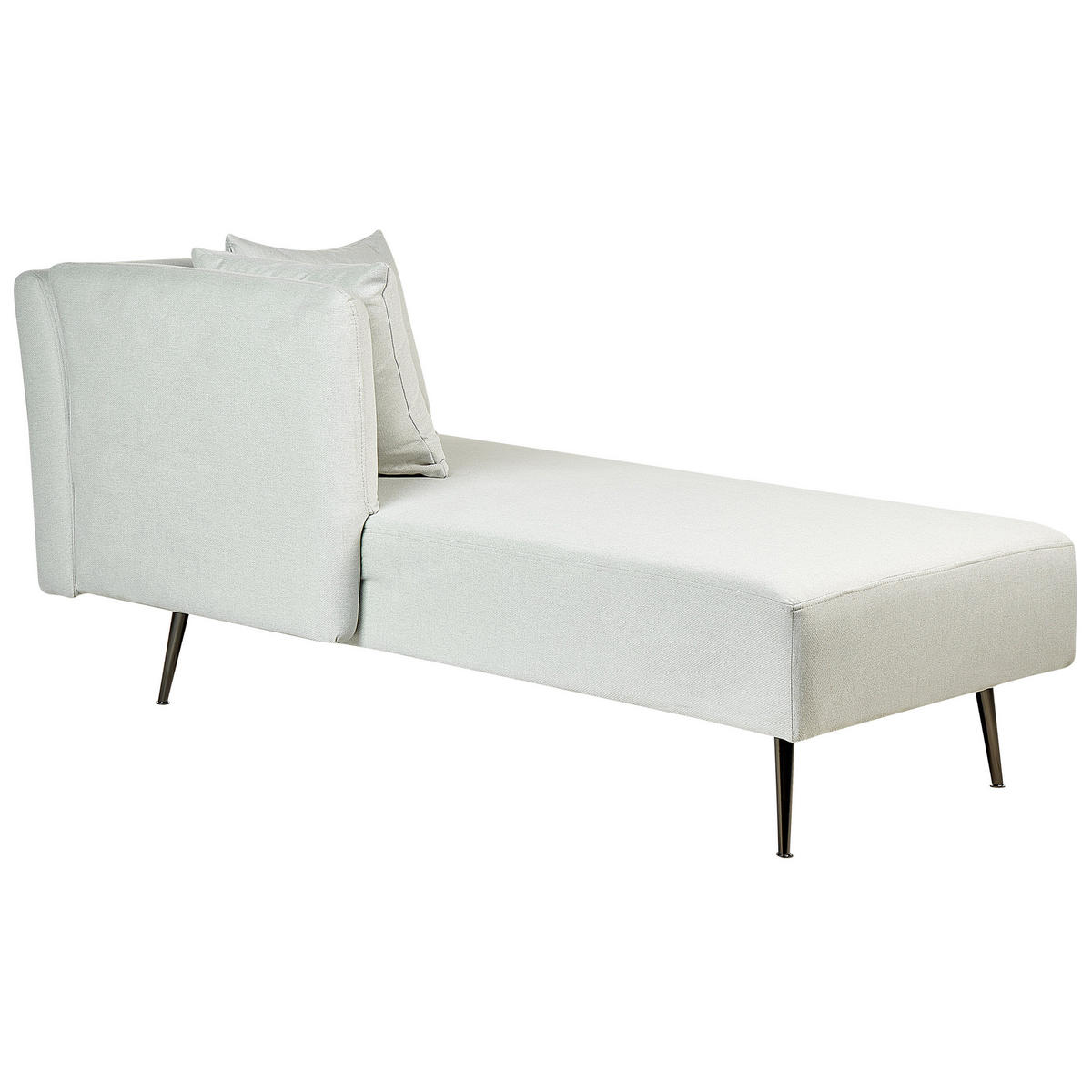 CHAISELONGUE mintgrün rechtsseitig Riom - Schwarz/Grün, Textil (156/75/77cm) - Beliani