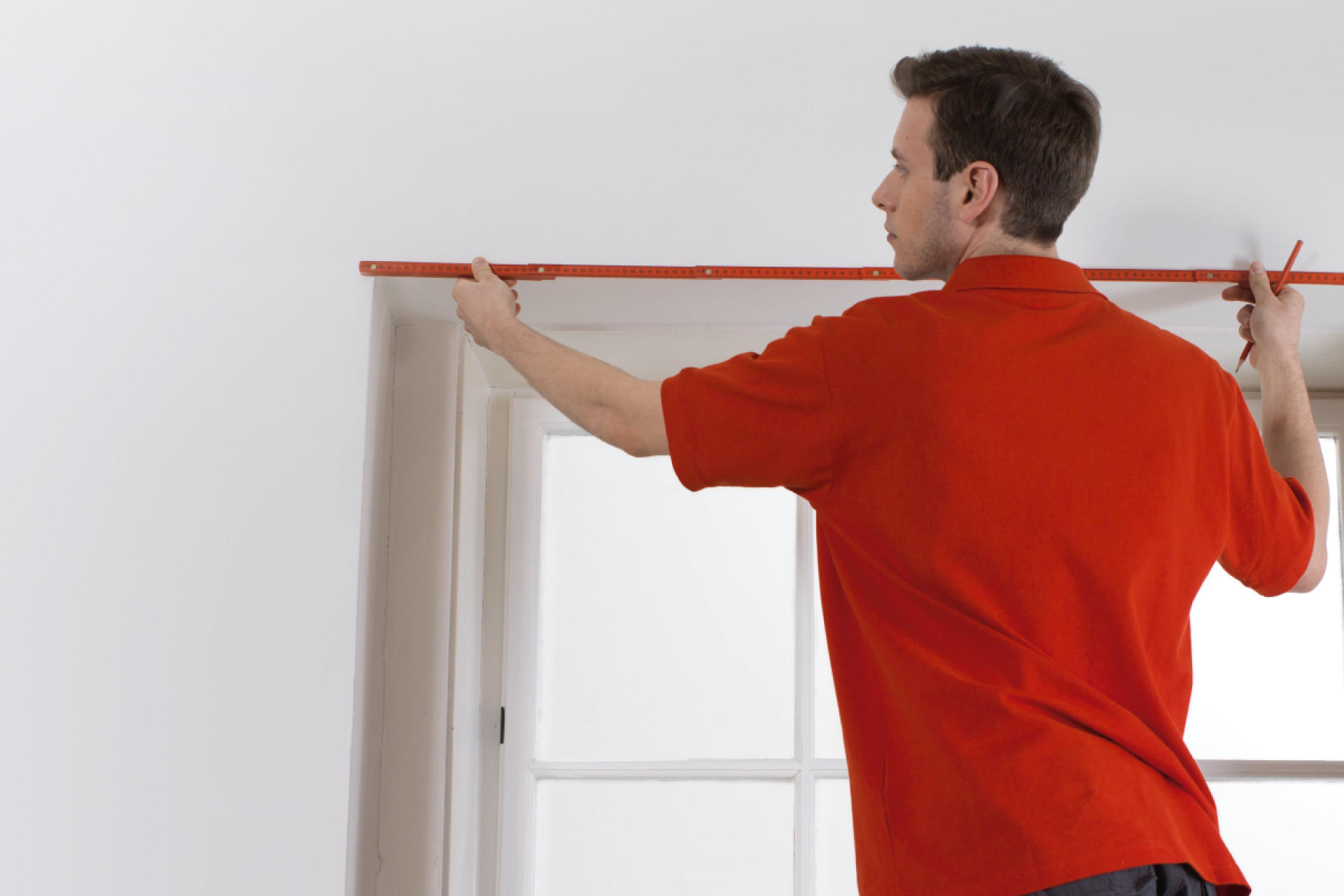 Fenster ausmessen zum Vorhänge Nähen