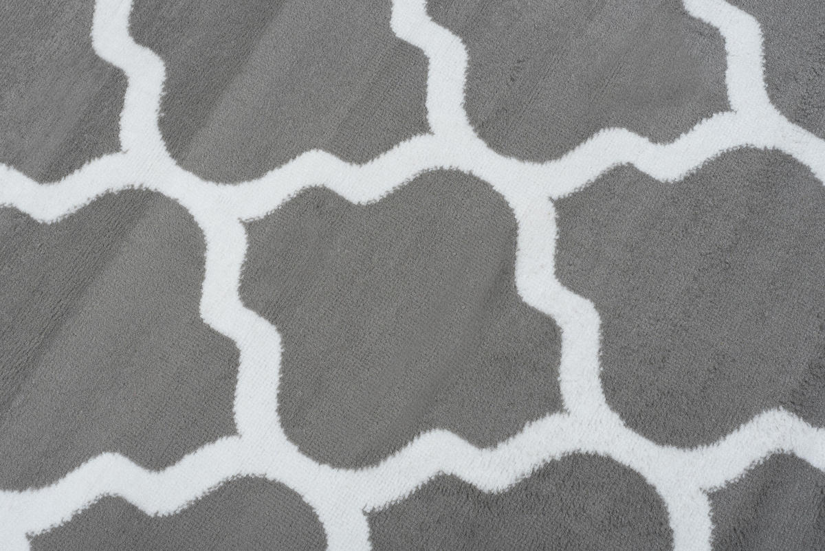 TEPPICH LUXURY Grau Marokkanisch Kleeblatt 180/250 cm - Hellgrau, Textil (180/250cm) - Tapiso