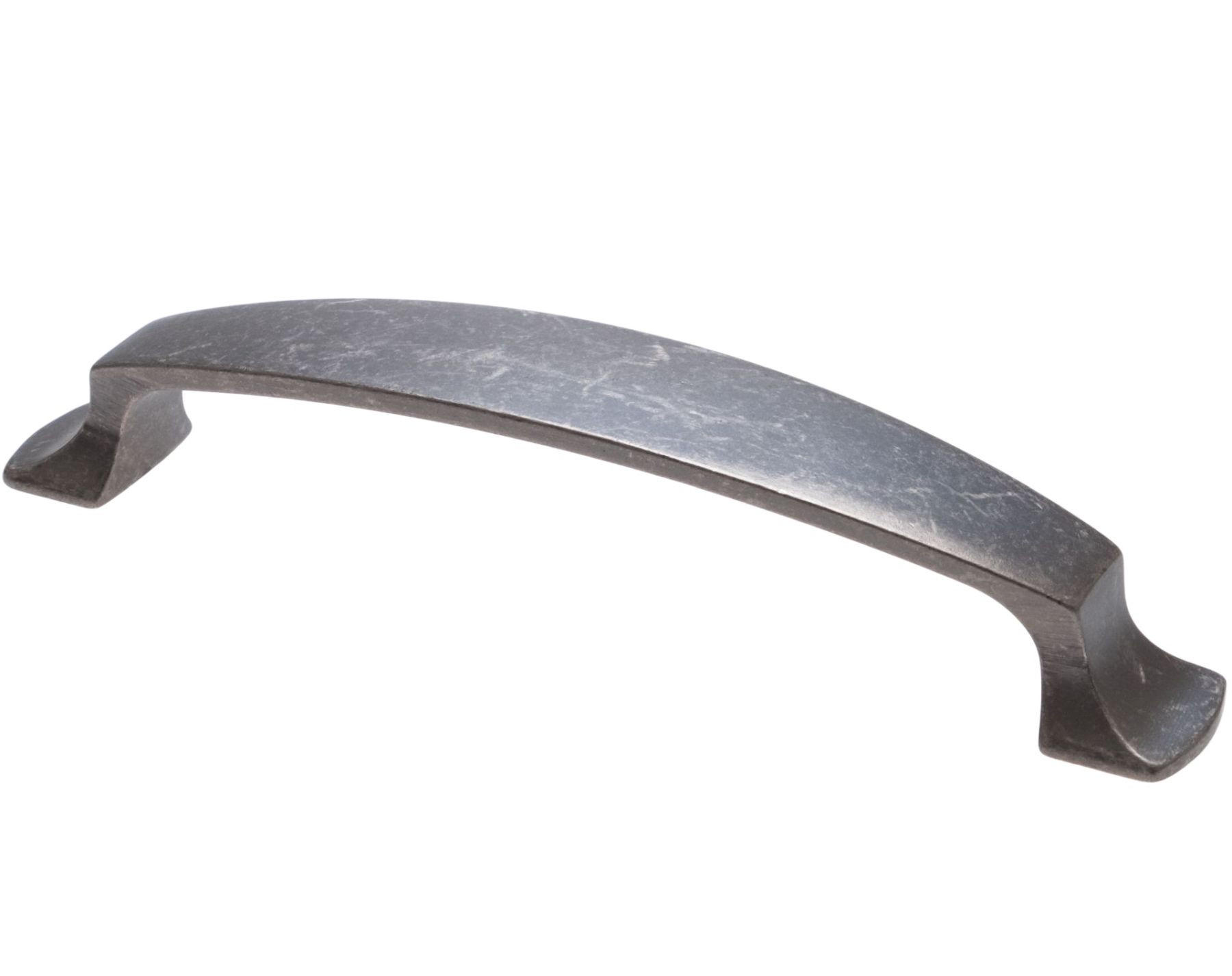 MÖBELGRIFF BA 128mm Altsilber Silber antik Vintage-Stil eckig zeitlos + Schrauben - Silberfarben, Metall (2.5/2.8/15.4cm) - Livingpoint24