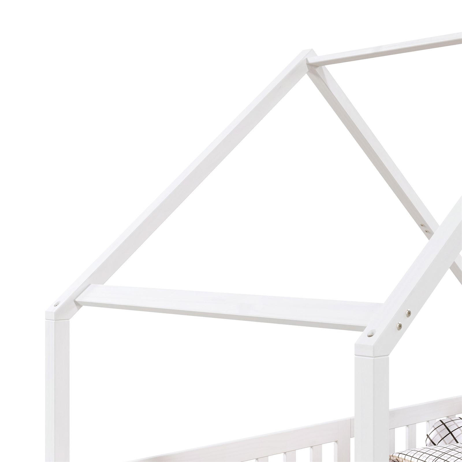 HAUSBETT CORA 90X200 CM - Weiß, Holz (96/158/206cm) - IDIMEX