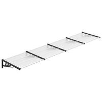 TÜRVORDACH Schwarz Und Transparent 396/90 Cm Polycarbonat - Transparent, Kunststoff (396/27.5/90cm) - vidaXL