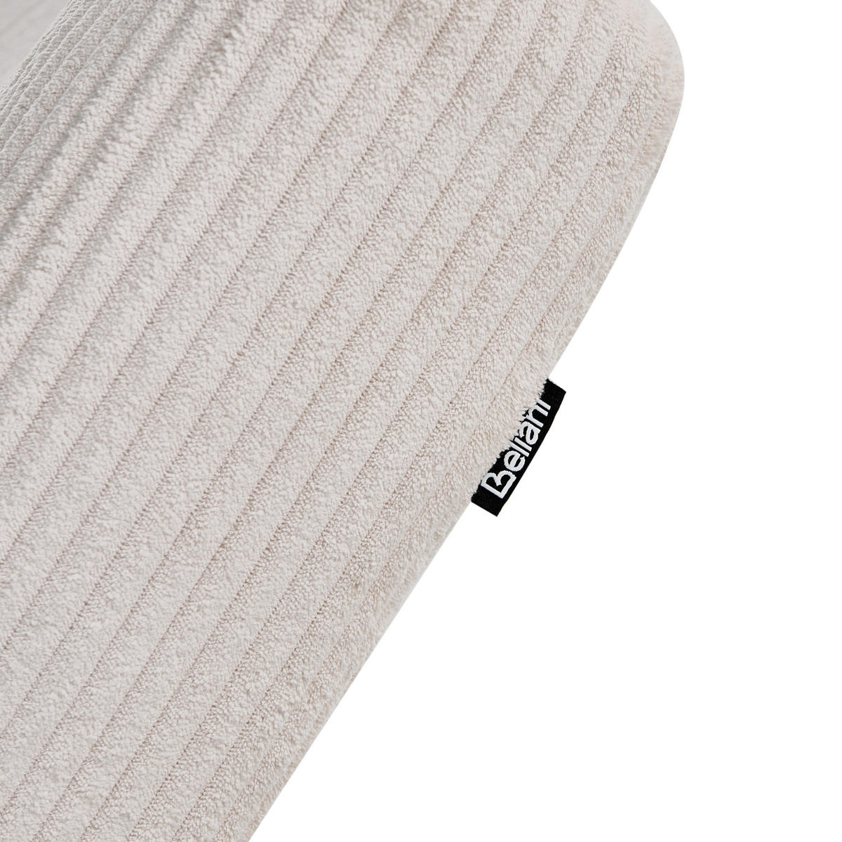 ČALOUNĚNÉ LEHÁTKO CHAISE LONGUE Manšestr Taupe Quilly - černá/béžová, textil (83/97/153cm) - Beliani