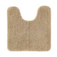 WC Vorleger U-Form Beige 50 x 50 cm - Beige, Textil (50/50cm)