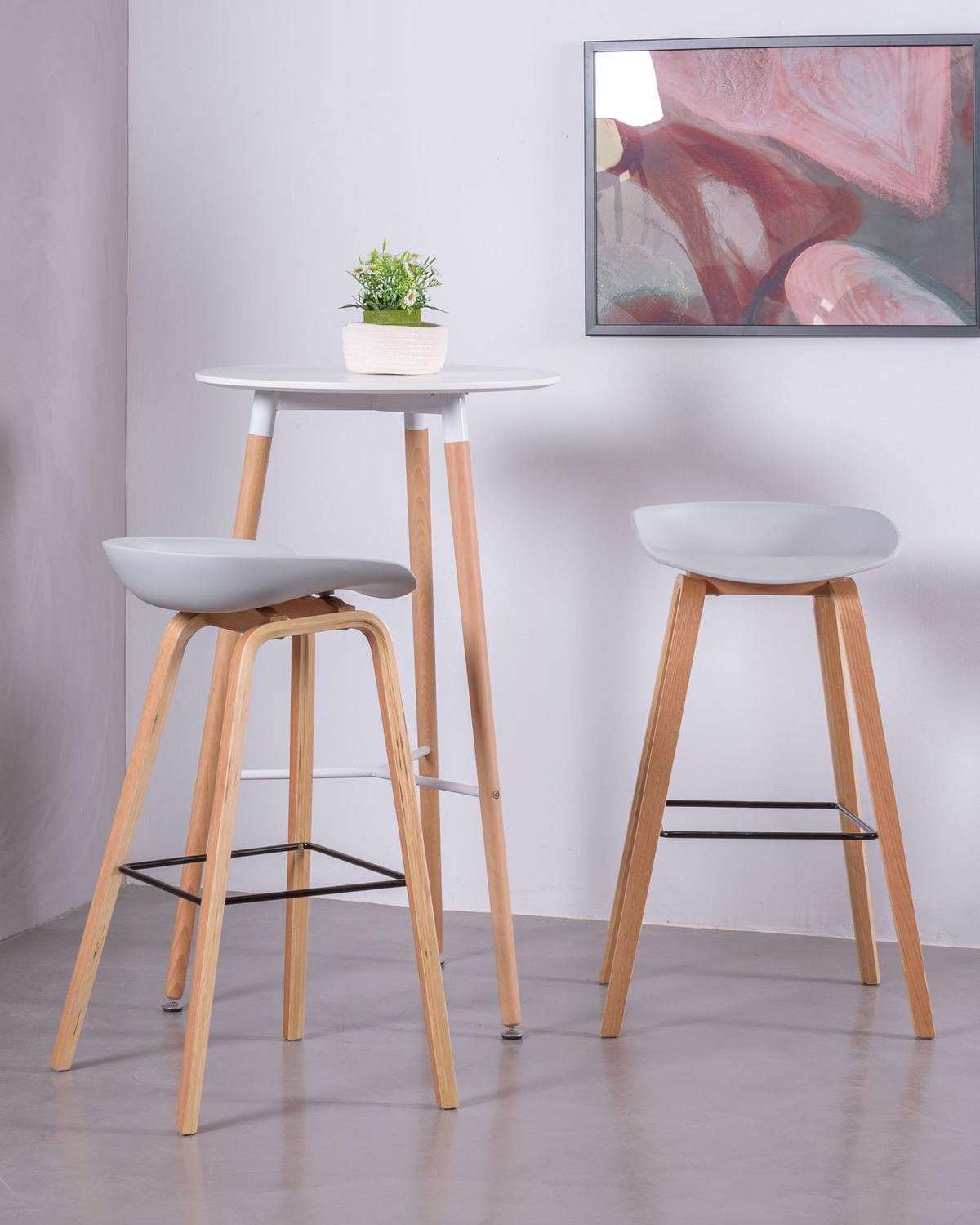 HOCKER Kunststoff Hellgrau - Hellgrau, Kunststoff (54/83/45cm) - Nest Dream