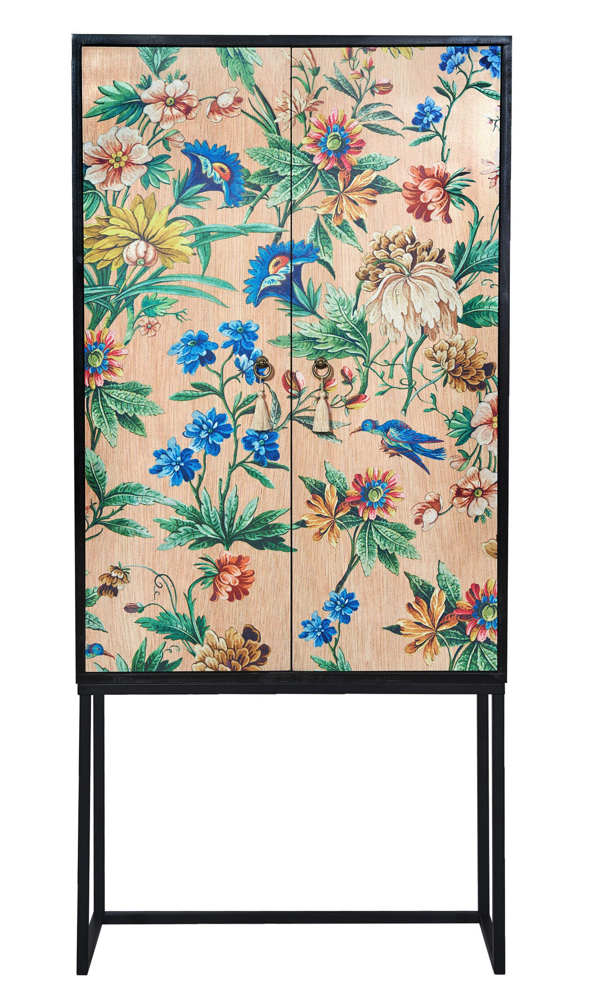 SCHRANK-SIDEBOARD aus MDF mit floralem Druck ALVA AMAZONIA - Multicolor, Holzwerkstoff (75/165/45cm) - RNT By Really Nice Things