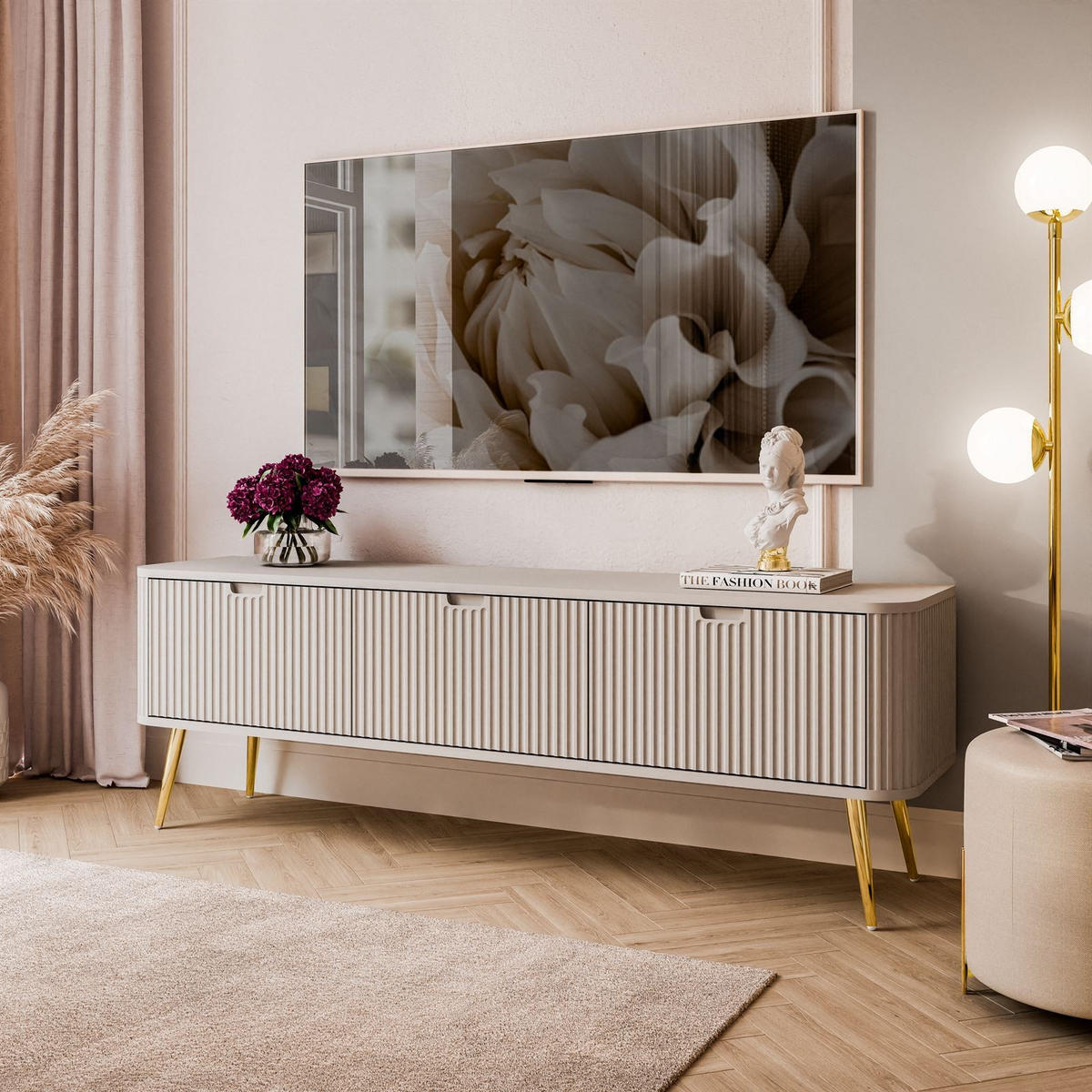 TV Element ZAIRA RTV168 Kaschmir - Kaschmir, Holzwerkstoff (168/57/39cm) - Lookway