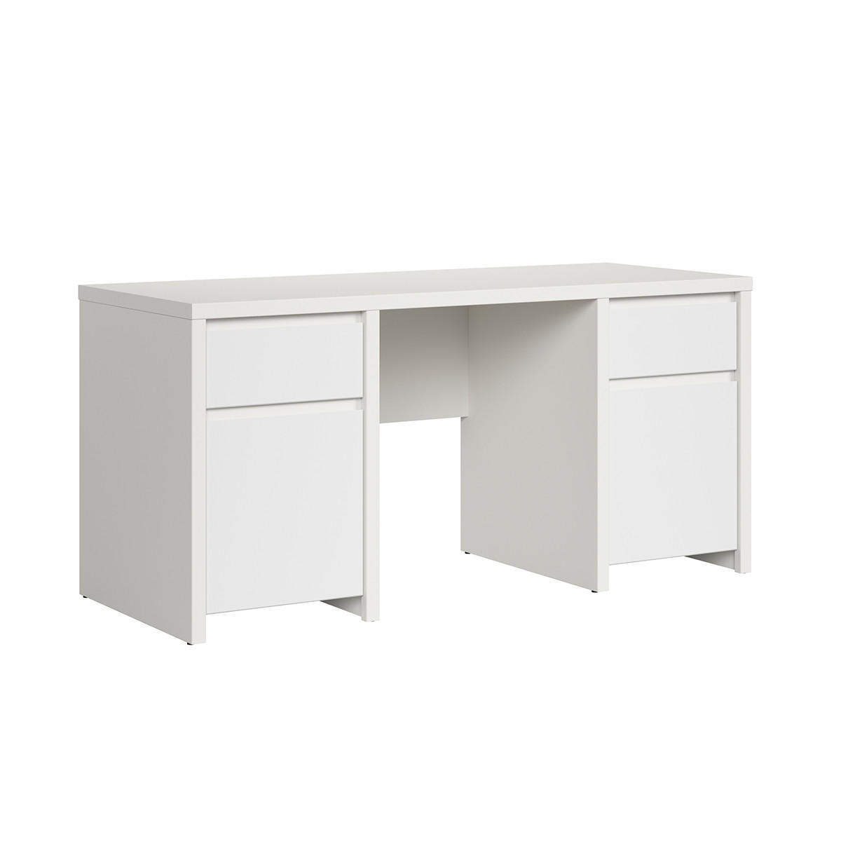 SCHREIBTISCH Soren Weiß matt - Weiß, Holzwerkstoff (65/160/77cm) - Petits-meubles