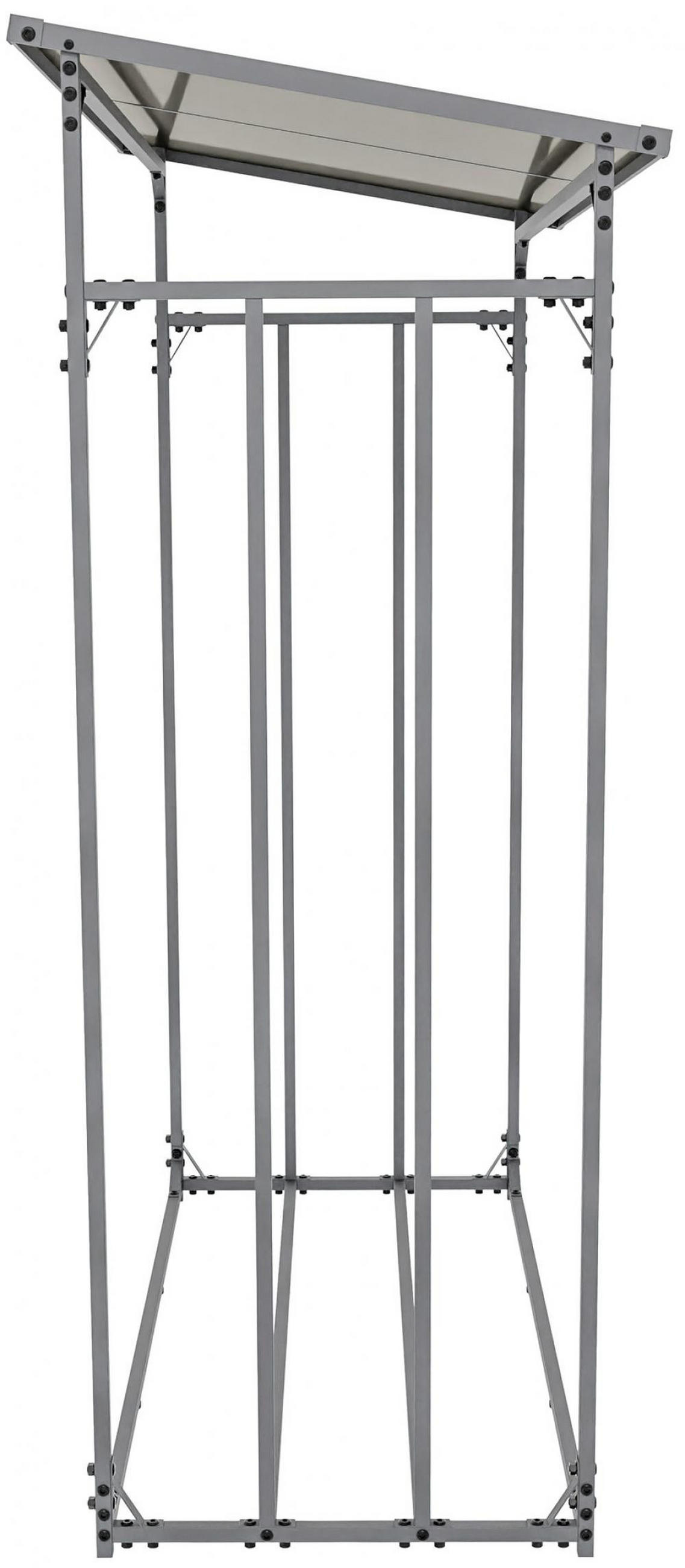 KAMINHOLZREGAL 130/70/185 cm Metall anthrazit - Anthrazit/Schwarz, Metall (130/185/70cm) - CLP