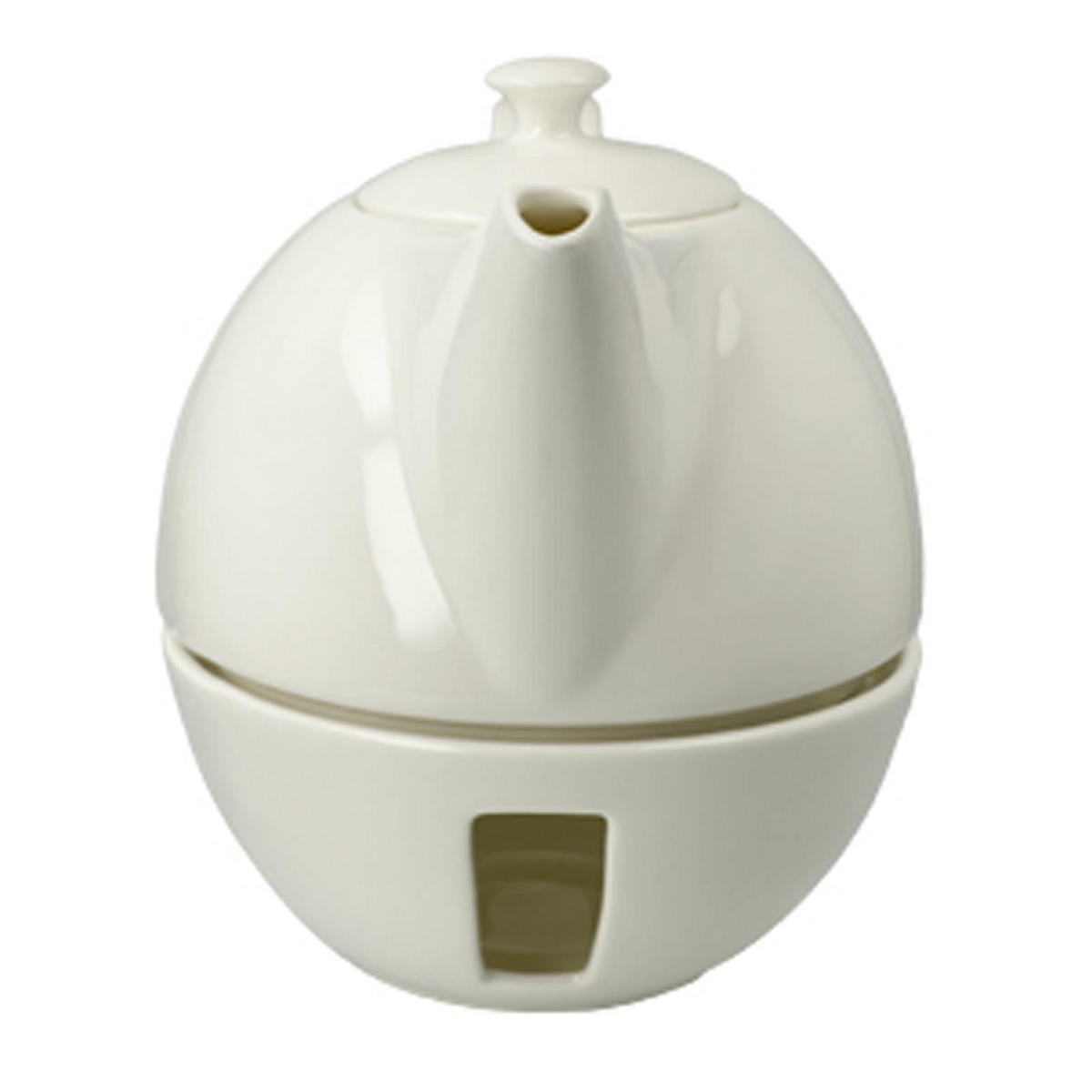 TEEKANNE MIT STÖVCHEN TableWare weiß 1,2 l - Weiß, Keramik (1.2L) - Goebel