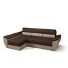 ECKSOFA L REBI L3 Rainbow 20/05 Links mit Schlaffunktion, Braun/Beige - Beige/Braun, Textil (251/140cm)