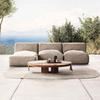 GARTENSOFA mit 3 Sitzplätzen, Sandfarbe - Beige, Textil - Oviala