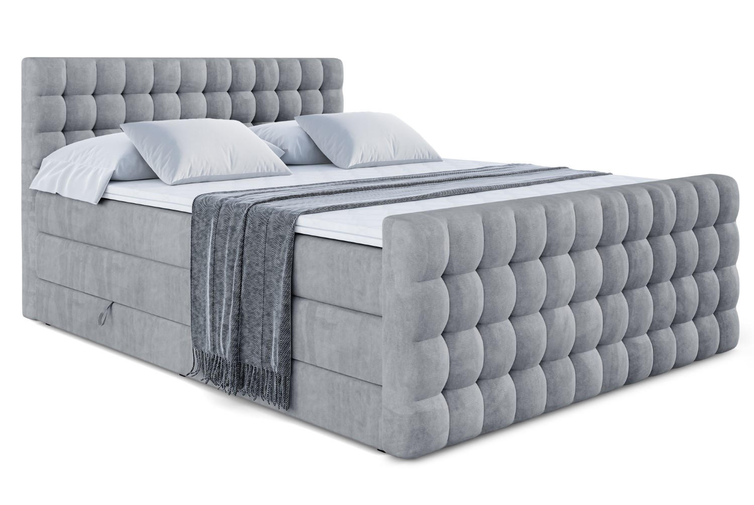 ALTDECOR POSTEL boxspring VIONE-Z KING – 140 x 200 – H3/H4 – šedá