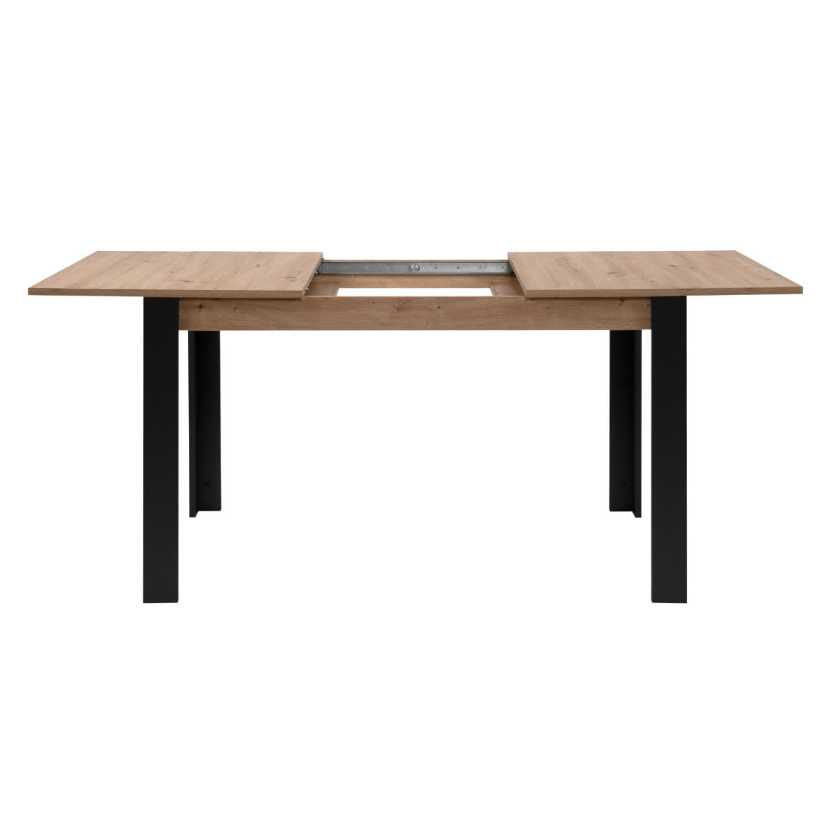 ESSTISCH AUSZIEHBAR artisan-eiche schwarz 75/100/80 cm - Eschefarben, Holzwerkstoff (86/80/75cm) - Calicosy