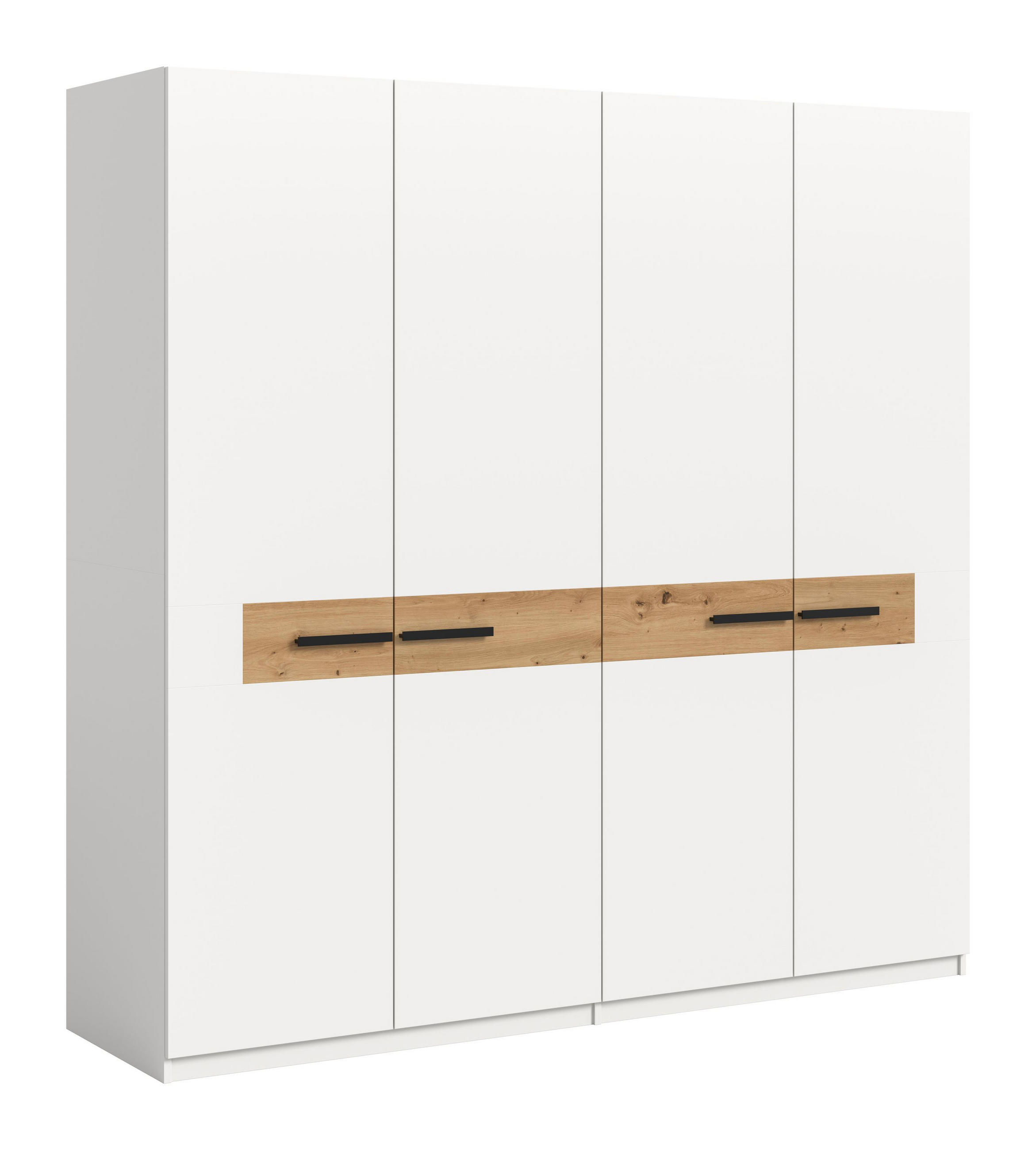 Homes & Jones Kleiderschrank Weiß 200x201x55 cm