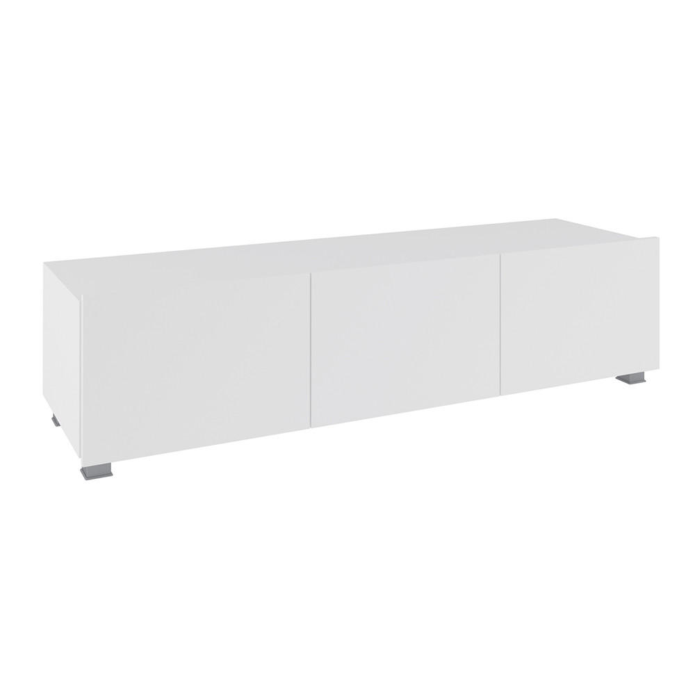LOWBOARD Cairns-132 - Weiß, Holzwerkstoff (150/37/43cm) - Lomado