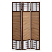 PARAVENT 3-tlg. 132/175 cm Braun Bambusstreben - Braun, Holz (132/175/2cm) - Homestyle4u
