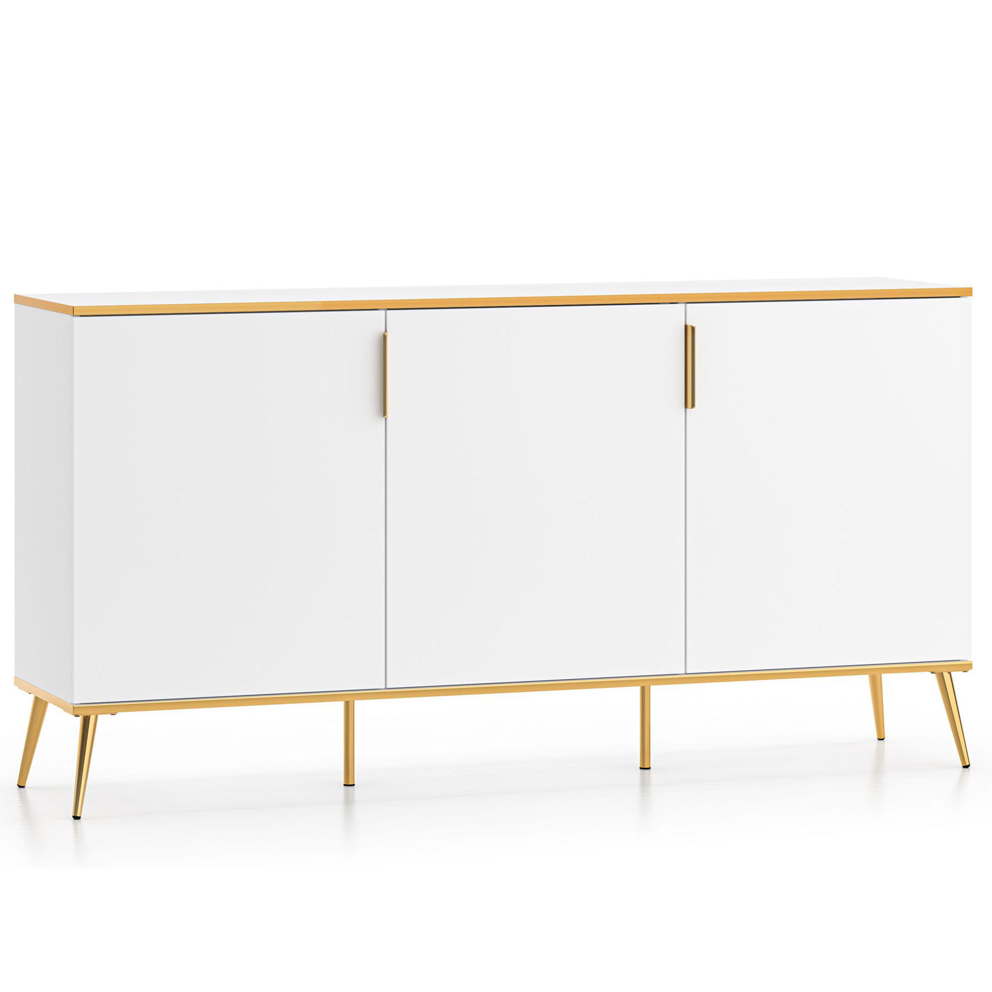 KOMMODE VELTI,Weiß - Weiß, Holzwerkstoff (170/88/40cm) - KONSIMO®