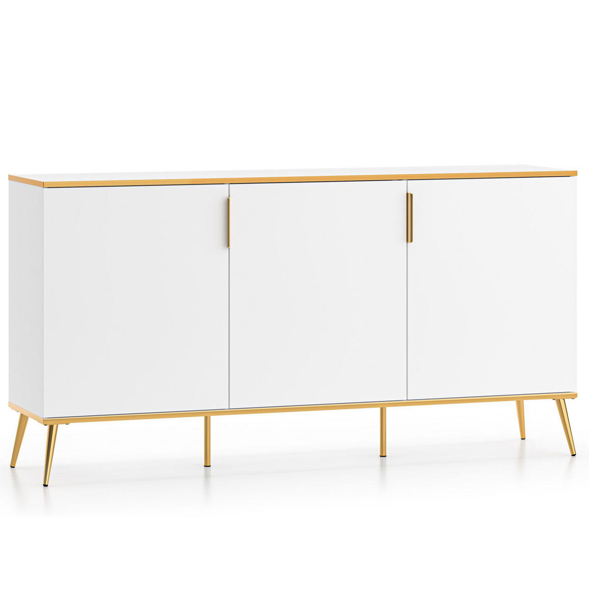 KOMMODE VELTI,Weiß - Weiß, Holzwerkstoff (170/88/40cm) - KONSIMO®