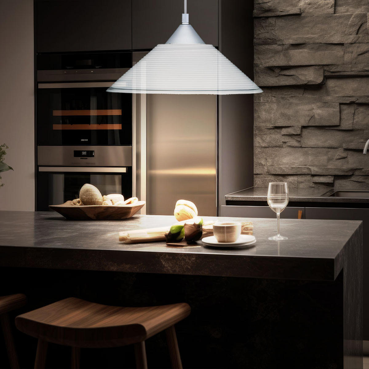 HÄNGELEUCHTE Weiß Metall - Weiß, Glas (30/30/125cm)