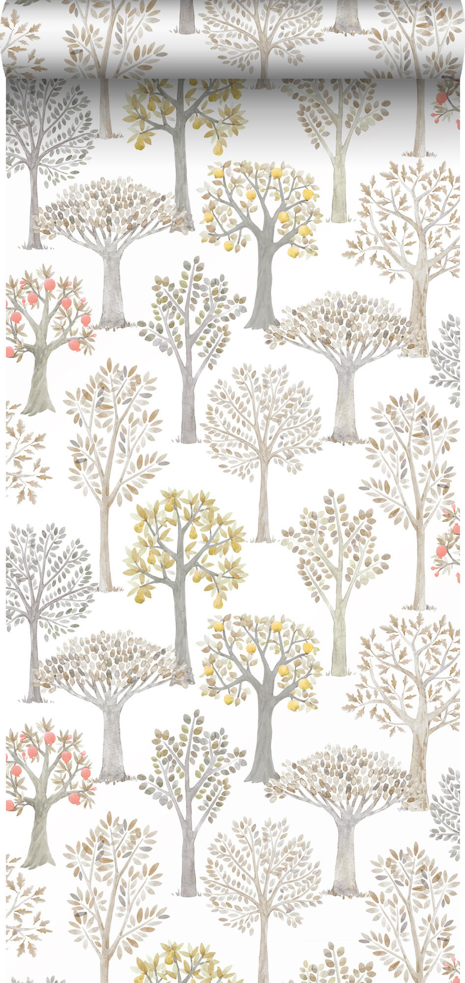 TAPETE Wald - Weiß, Papier (53/0.1cm) - Sanders & Sanders