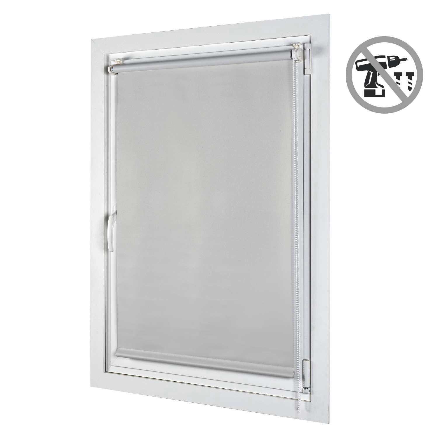 VERDUNKELUNGSROLLO, Hellgrau, 120 x 180 cm - Grau, Kunststoff (120/180cm) - STORESDECO