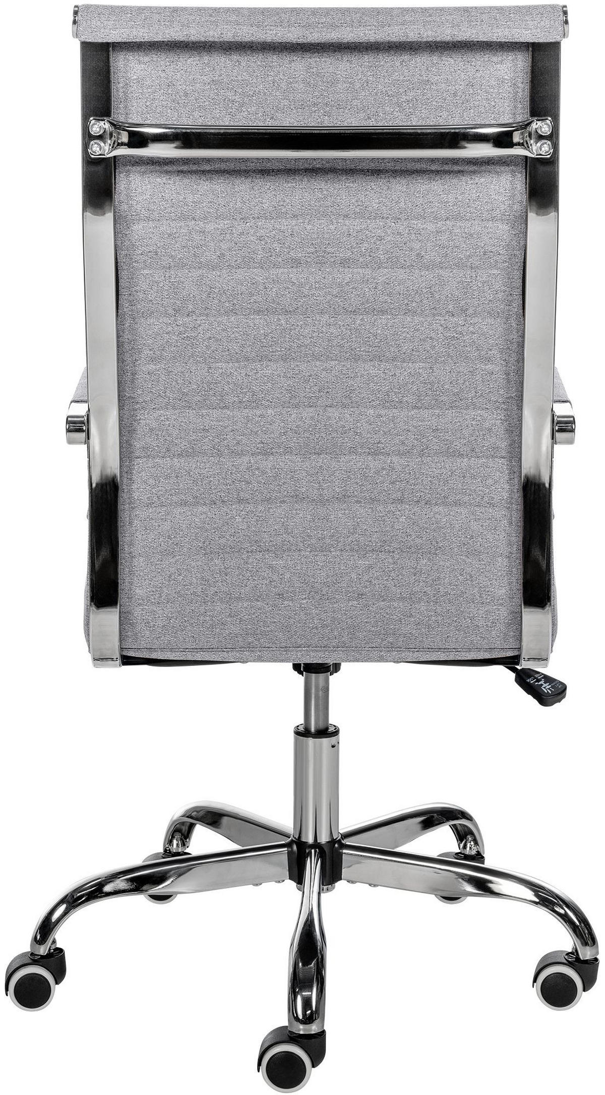 DREHSTUHL Stoff grau - Grau, Textil/Metall (51/98/63cm) - CLP