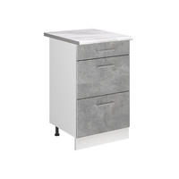DULAP DE BAZĂ DE BUCĂTĂRIE R-Line, beton/Alb, 50 cm стільниця Мармур - alb/gri, compozit lemnos (50/81.6/60cm) - Vicco