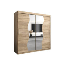 SCHWEBETÜRENSCHRANK 200/200/62 2-türig - Silberfarben/Sonoma Eiche, Holz/Kunststoff (200/200/62cm) - Abiks Möbel