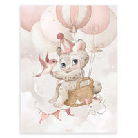 POSTER Geparden-Reise, 30x40 cm - Pink, Papier (30/1/40cm) - Lilipinso