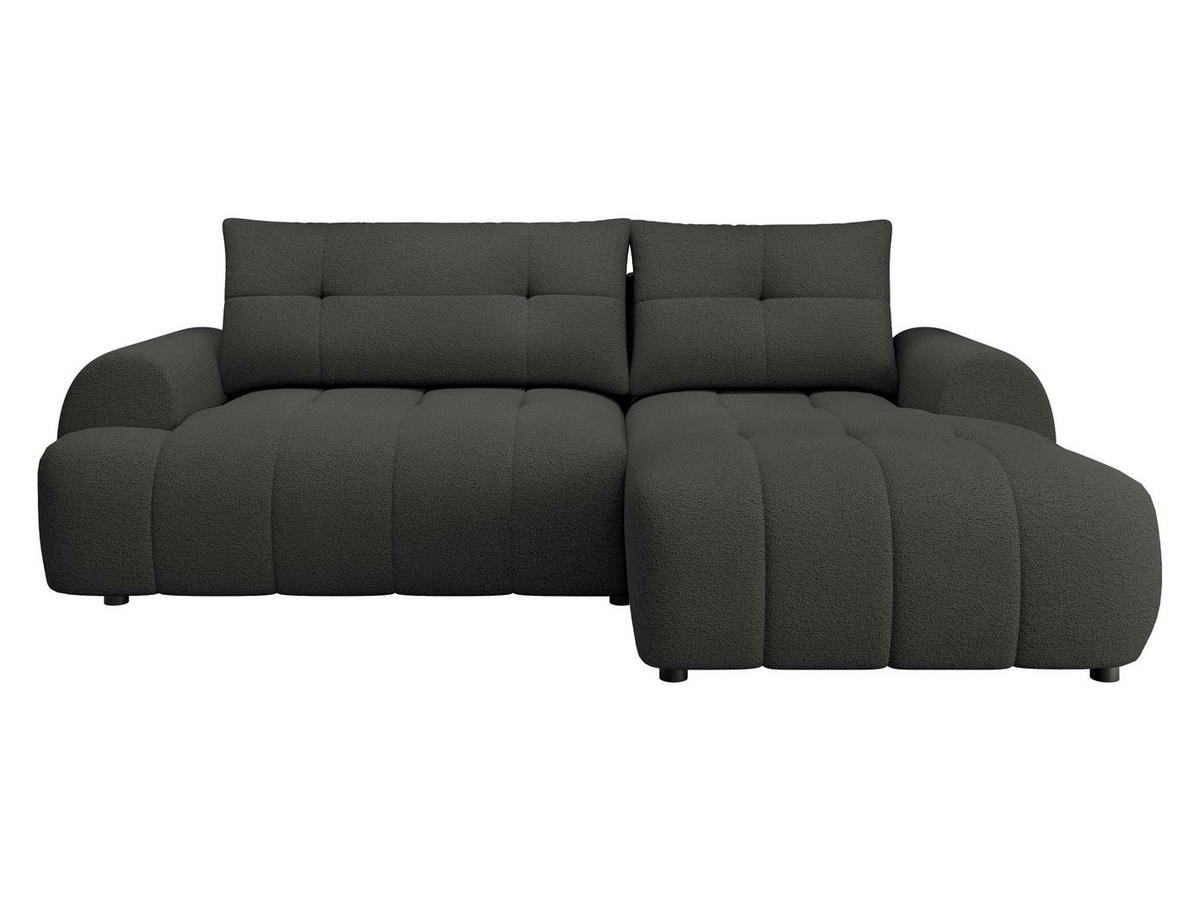 ECKSOFA Fiorano, Seite: Rechts - Anthrazit/Schwarz, Holz/Kunststoff (265/177cm) - MIRJAN24