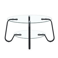 COUCHTISCH in 80/80/45 cm Schwarz aus Metall mit 2 Ebenen - Schwarz, Metall (80/80/45cm) - OKMYHOME