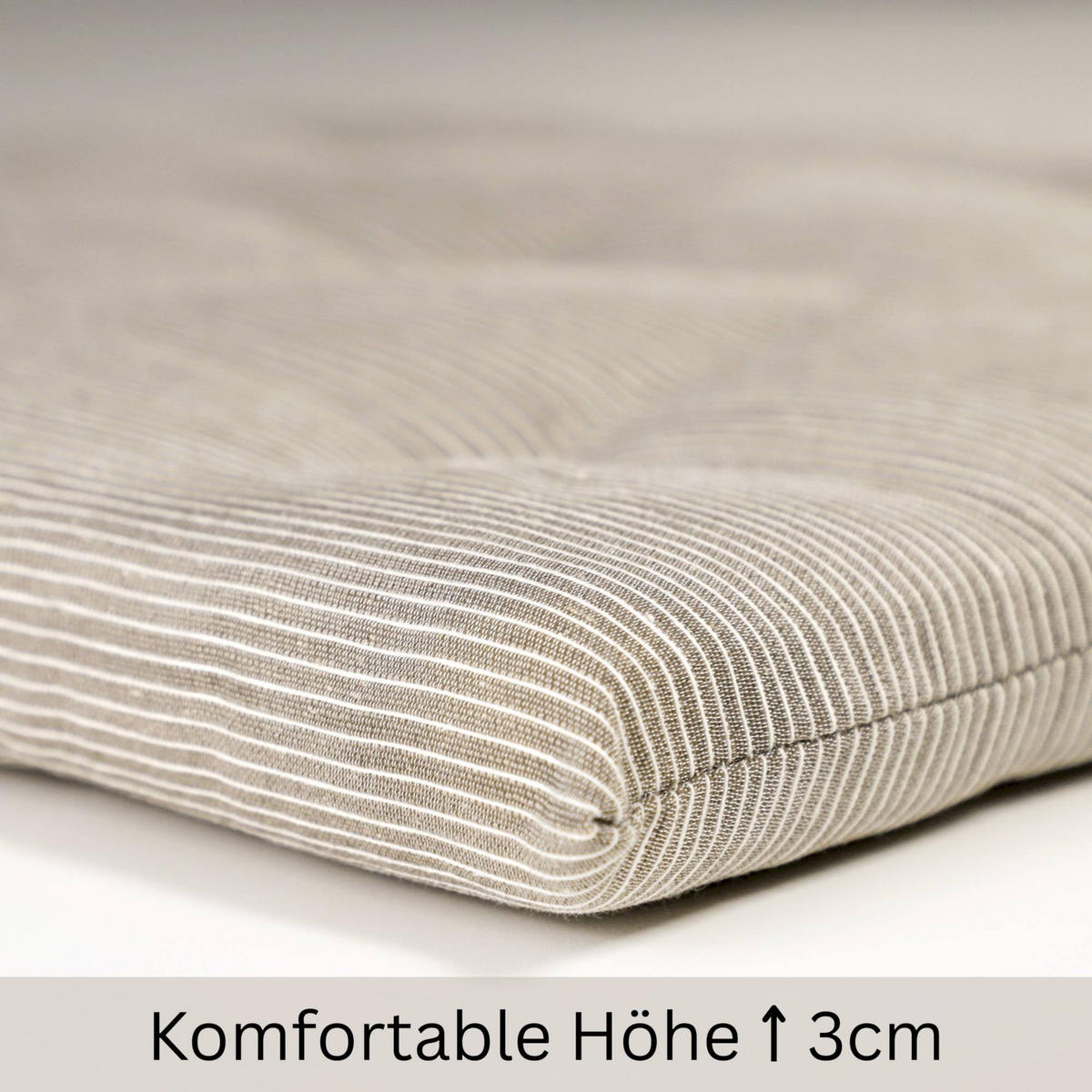 SITZKISSEN 4er Set Needlestripe braun - 40x40 cm - Braun, Textil (40/40/3cm) - Esprit