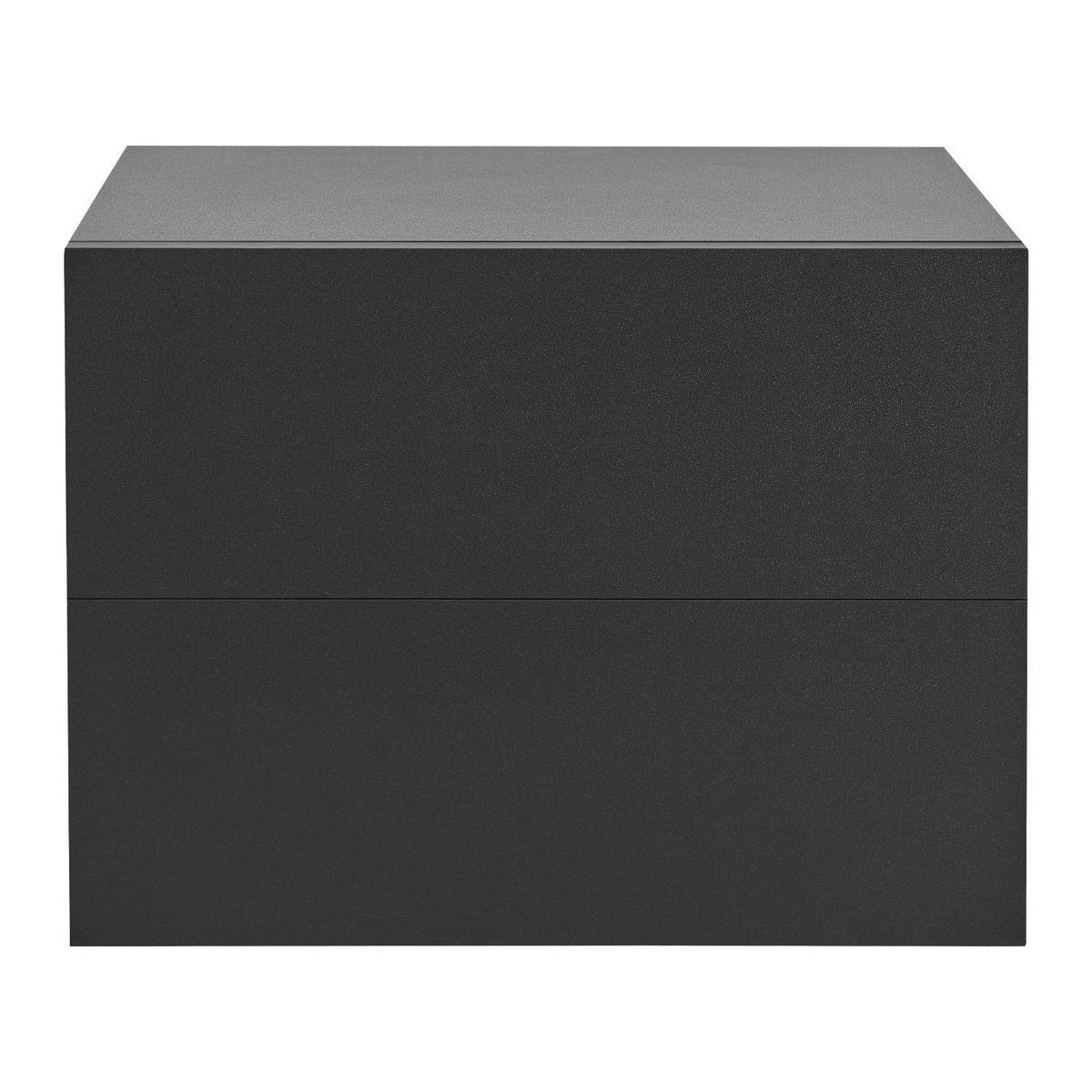 WANDSCHRANK Nachttisch mit 2 Schubladen Schwarz 40x29x30 cm - Schwarz, Holz (40/30/29cm) - Juskys