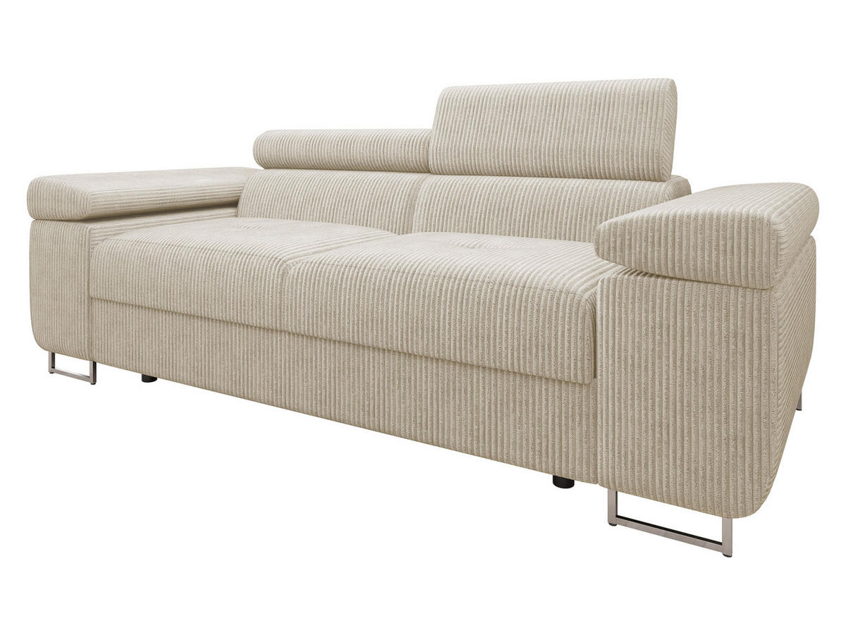 SOFA Torezio 2 Cord - Beige, Holz/Textil (198/90/102cm) - MIRJAN24