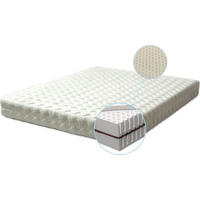 LATEXMATRATZE Coco Aloe Vera 140x190 Höhe 20 cm H2 – 7-Zonen, anpassbar, OEKO-TEX, Bezug mit Aloe Vera - Weiß, Textil