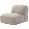 LOVESEAT aus Stoff, Taupe - Taupe, Textil (76/75/106cm) - Giga Meubel