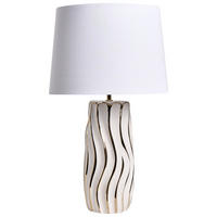 TISCHLAMPE Keramik Weiß Patuca - Goldfarben/Weiß, Keramik (32/32/54cm) - Beliani