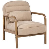 SESSEL Stoff Beige Agger - Beige/Braun, Textil (67/78/81cm) - Beliani