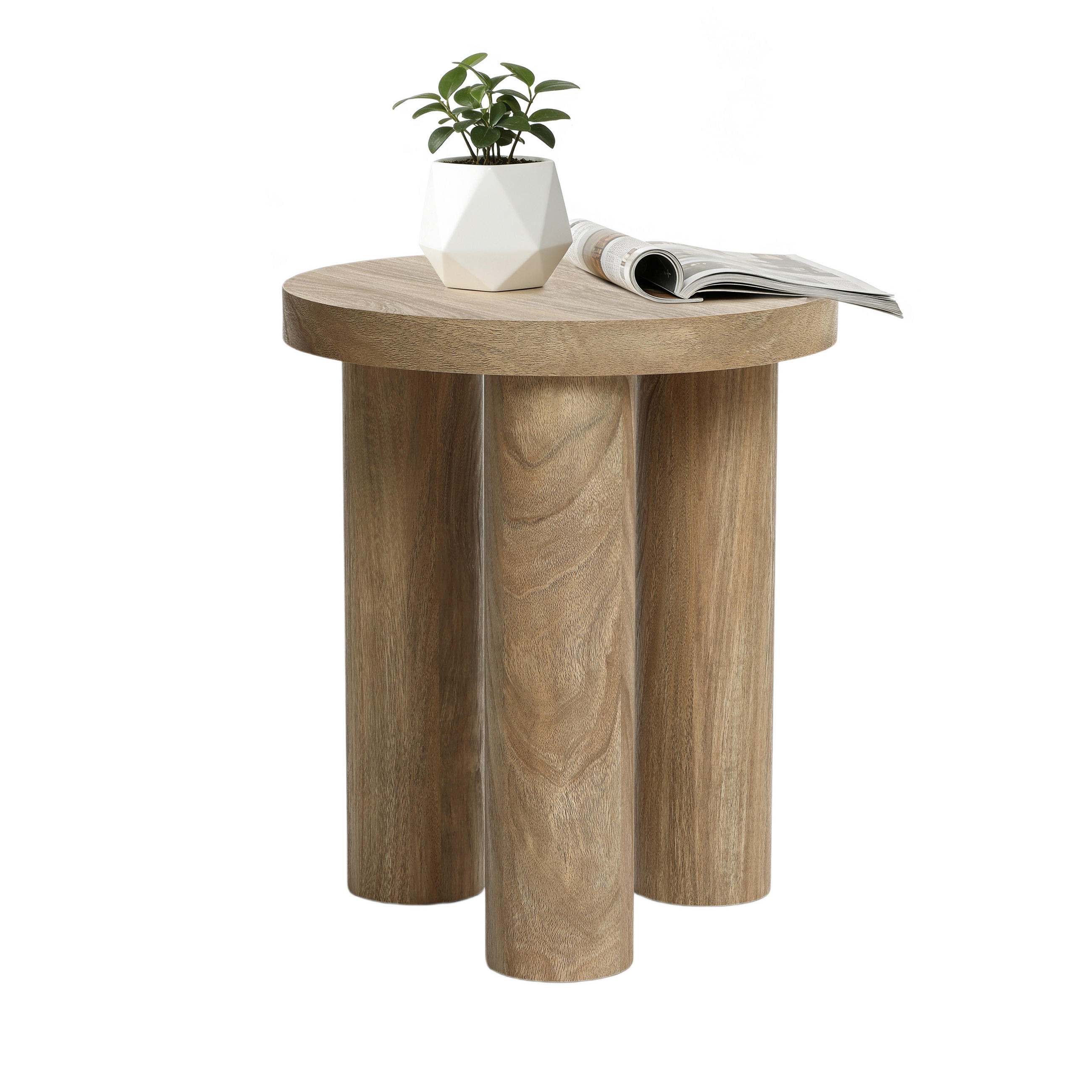 BEISTELLTISCH Holz Rund, Ø42 × H50 cm - Braun, Holzwerkstoff (42/42/50cm) - Hometopia