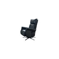 RELAXSESSEL NAMA Schwarz Leder - Schwarz, Leder/Metall (78/111/86cm) - KAWOLA